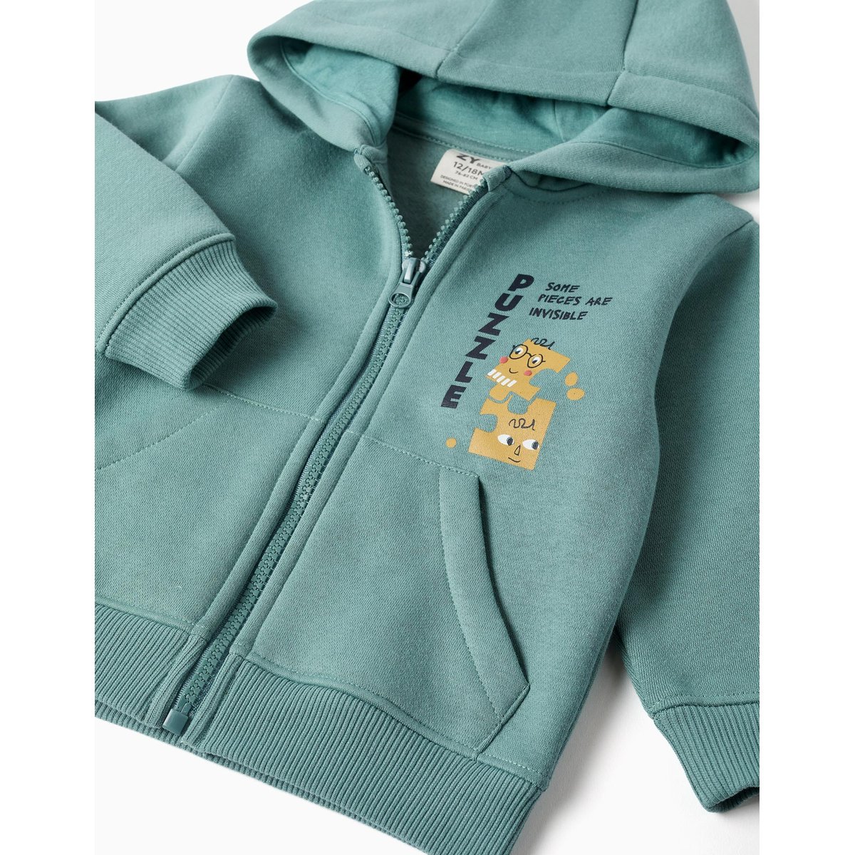 Ensemble de jogging en coton peigné avec imprimé vert clair, ZIPPY