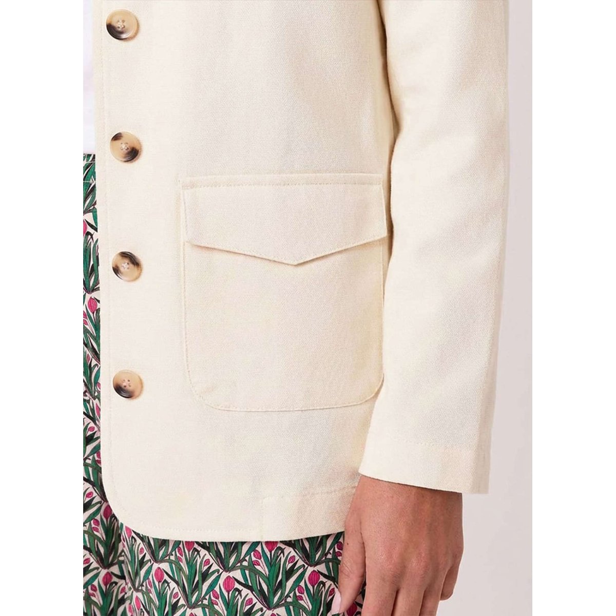 Veste saharienne unie coton bio LIRIA ecru liria, LA FIANCÉE