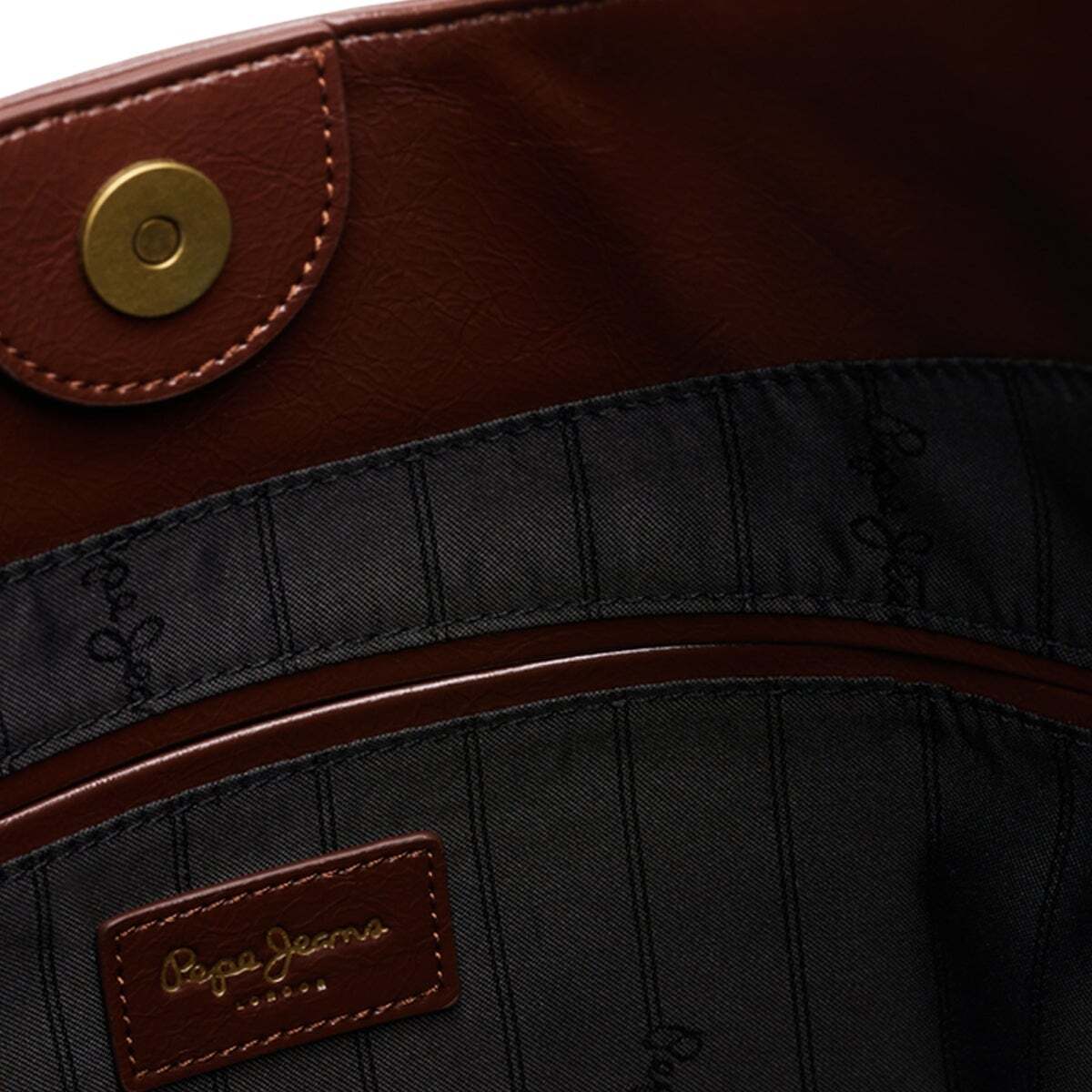 Sac Hobo Effet Cuir brun, PEPE JEANS