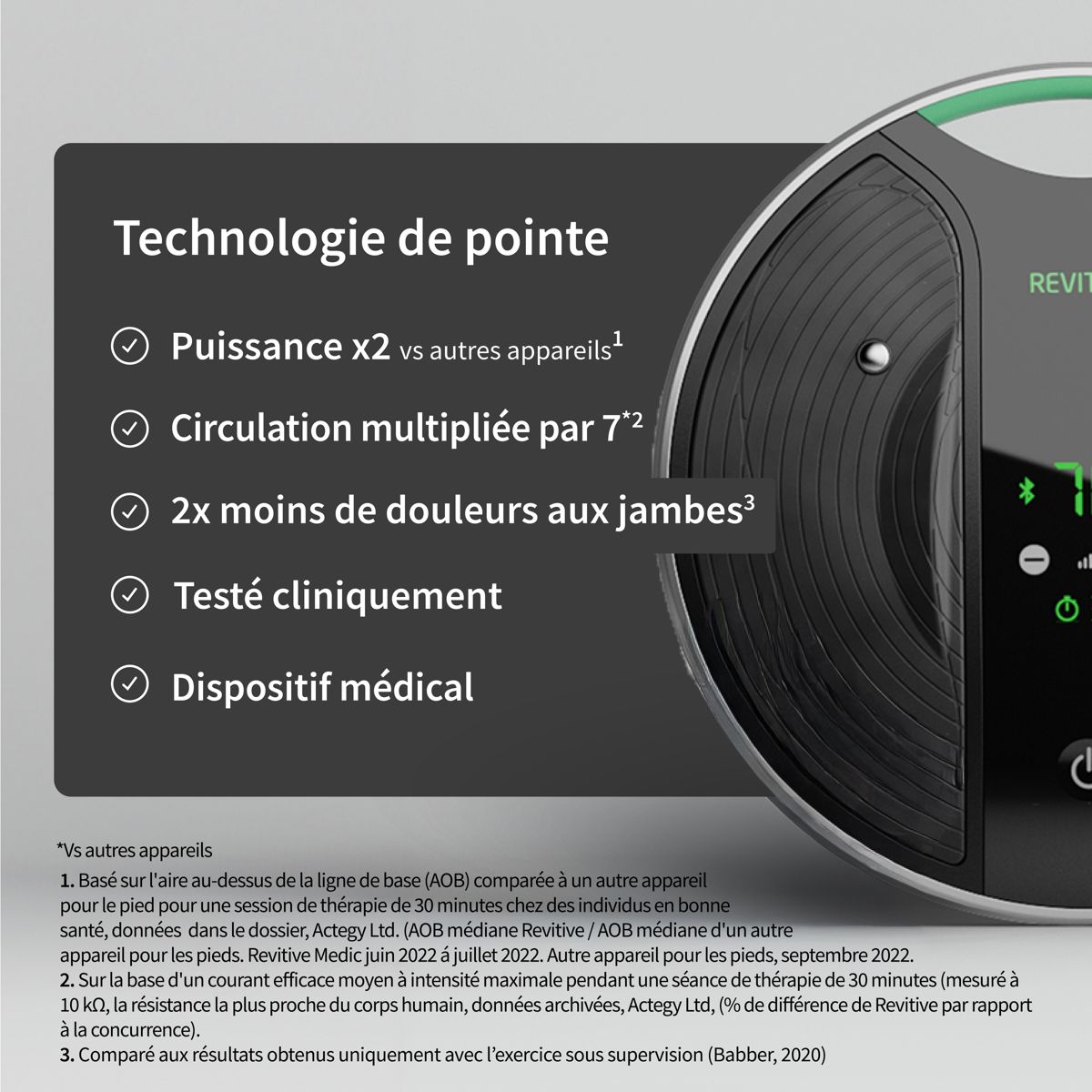 Stimulateur circulatoire Medic coach connecte couleur unique, REVITIVE