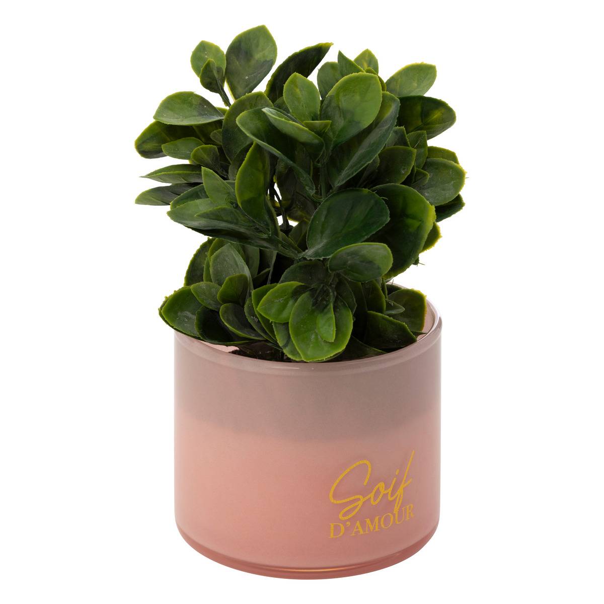 Plante artificielle en pot "Tayli" H18cm blanc, ATMOSPHERA