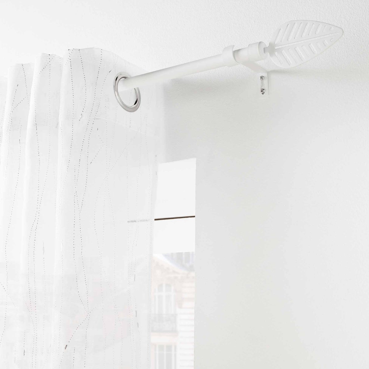 Tringle extensible en kit - 120-210 cm blanc, DOUCEUR D'INTÉRIEUR