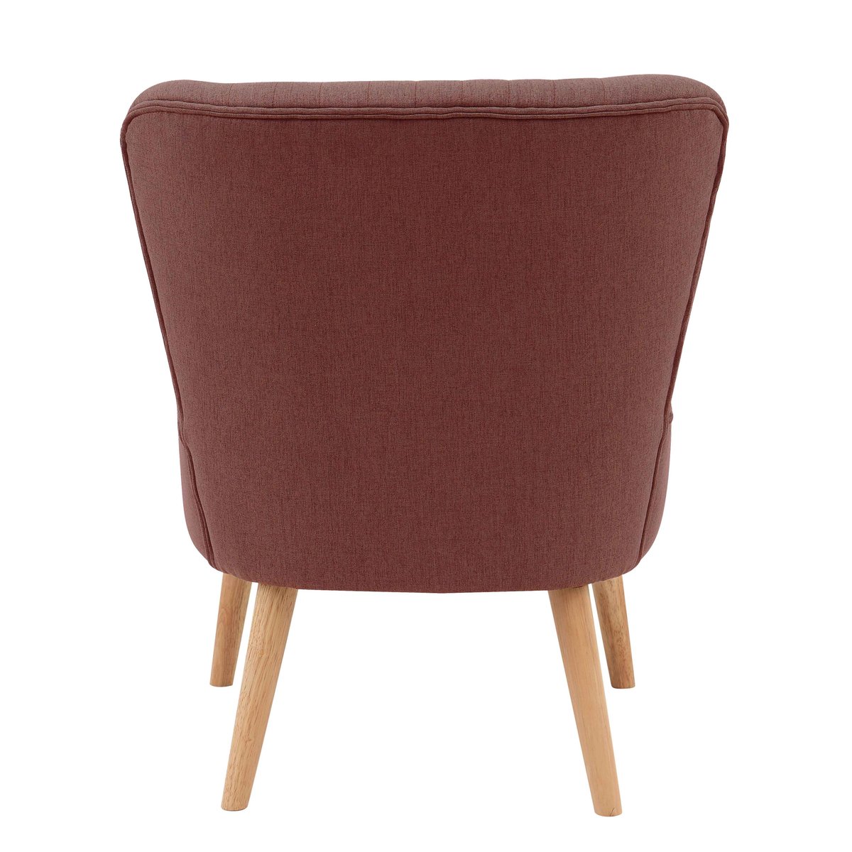 Lot de 2 fauteuils crapaud en tissu, MADISON bordeaux, OVIALA