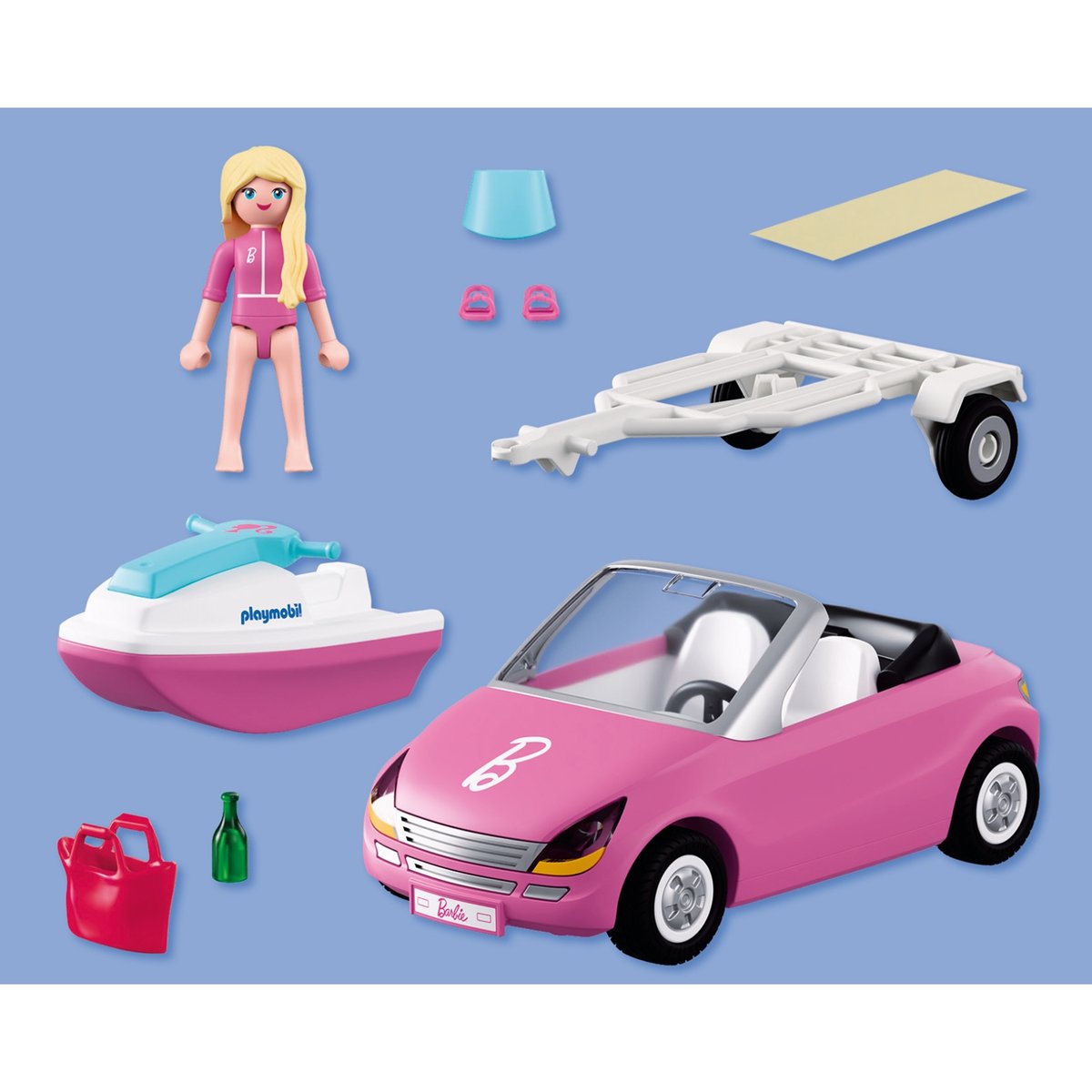 Cabriolet & scooter de mer multicolore, PLAYMOBIL