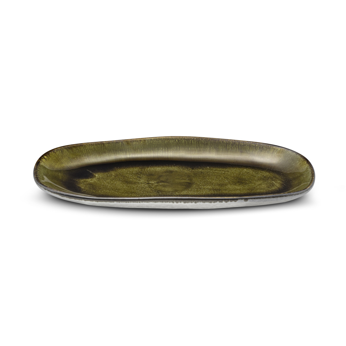 Plat long petit modèle 23 cm (lot de 6) - vert olive, MEDARD DE NOBLAT