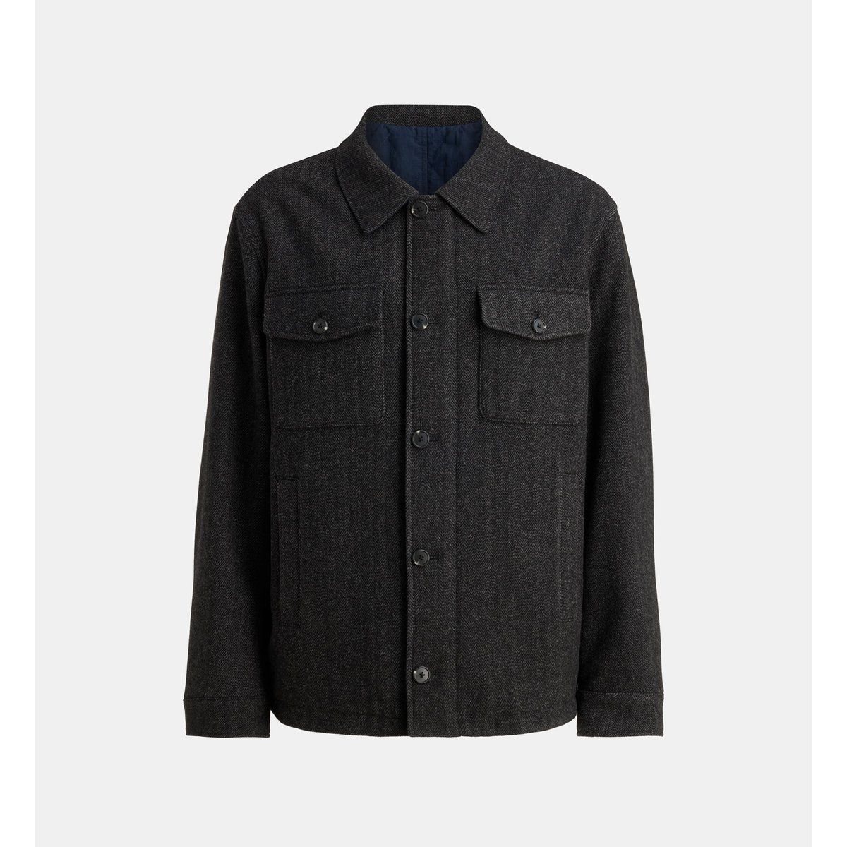 Blouson droit tunt réversible gris anthracite foncé, GALERIES LAFAYETTE
