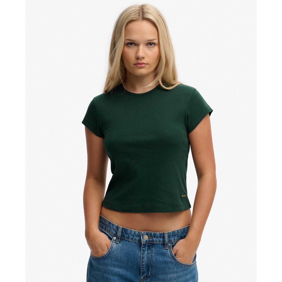 T-shirt Athletic Essential vert émail, SUPERDRY