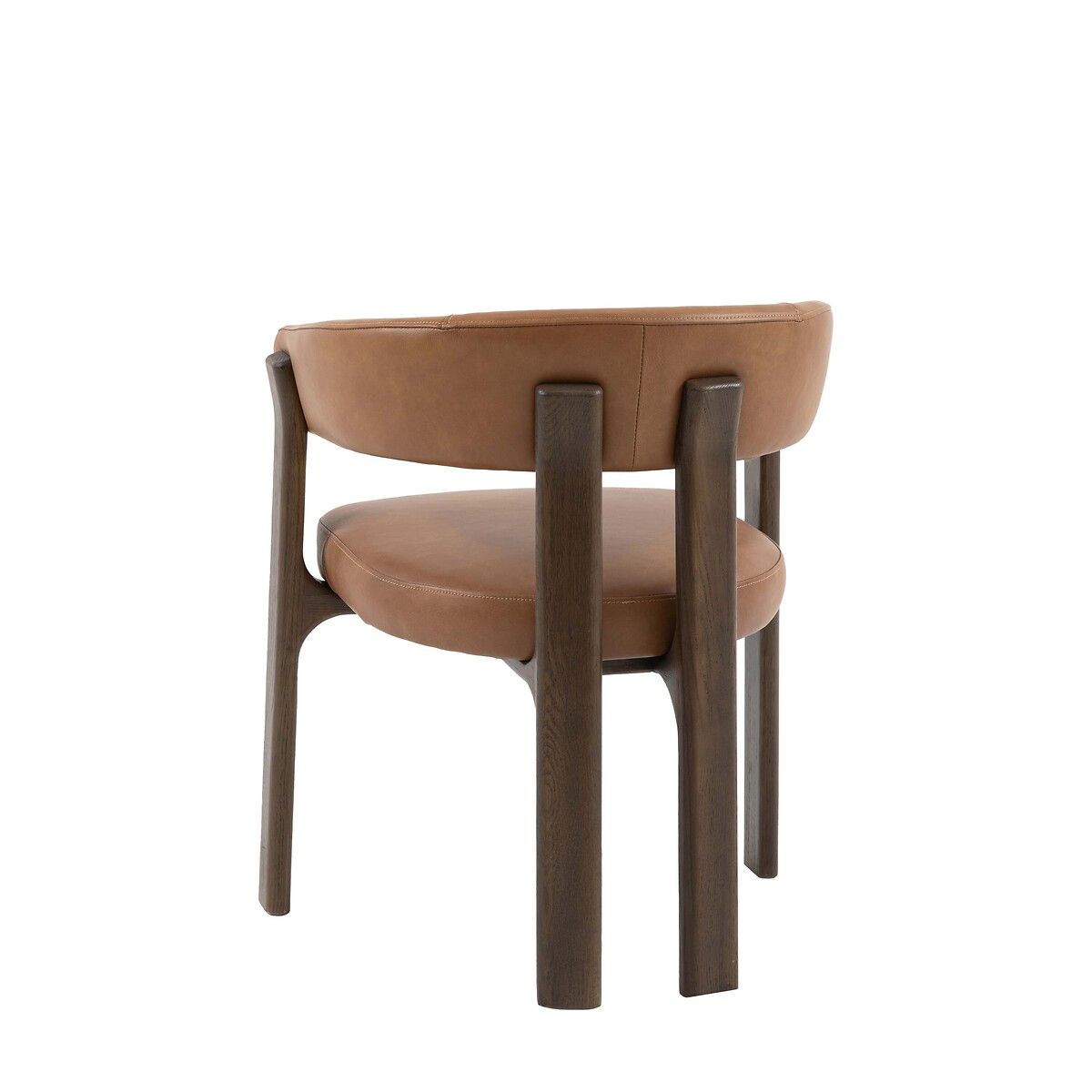 Owen Leather Dining Chair dark oak wood, ÉDITÉ