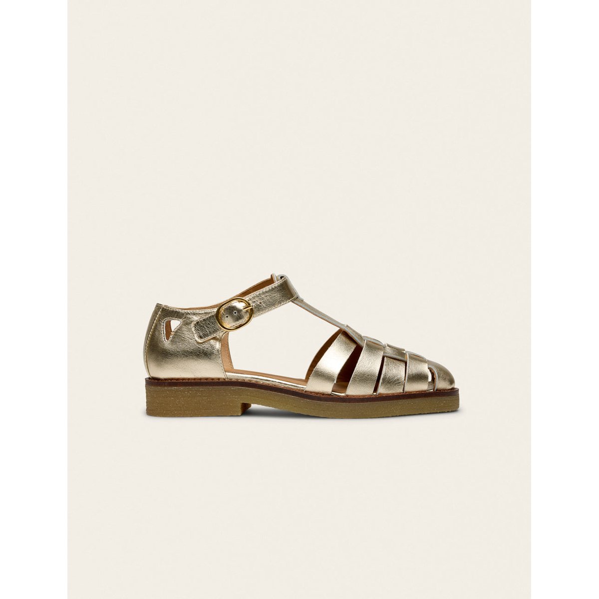 Sandales CHARLIE cuir doré, ODAJE
