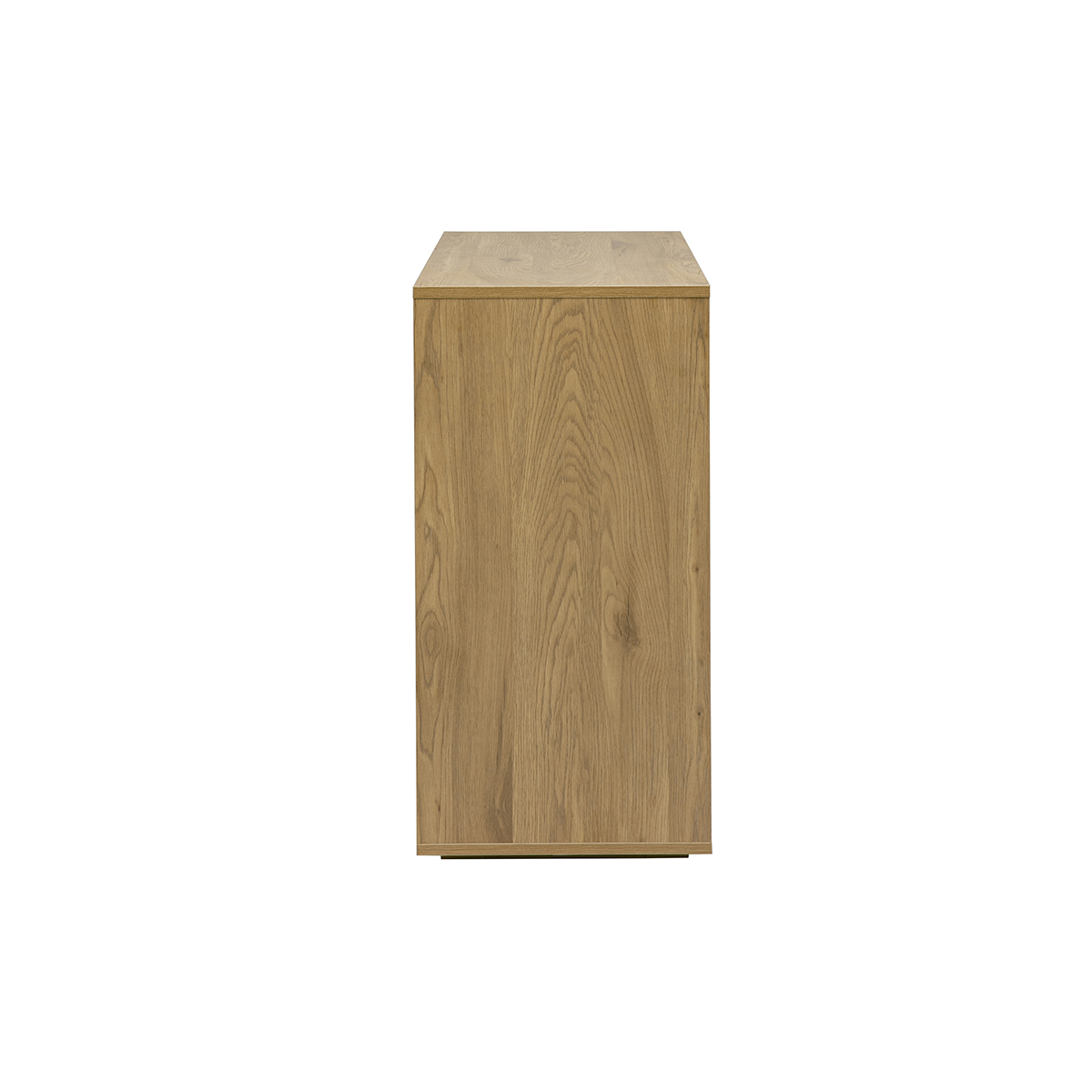 Commode finition bois foncé noyer 3 tiroirs L90 cm LOTHAIRE chêne clair, MILIBOO