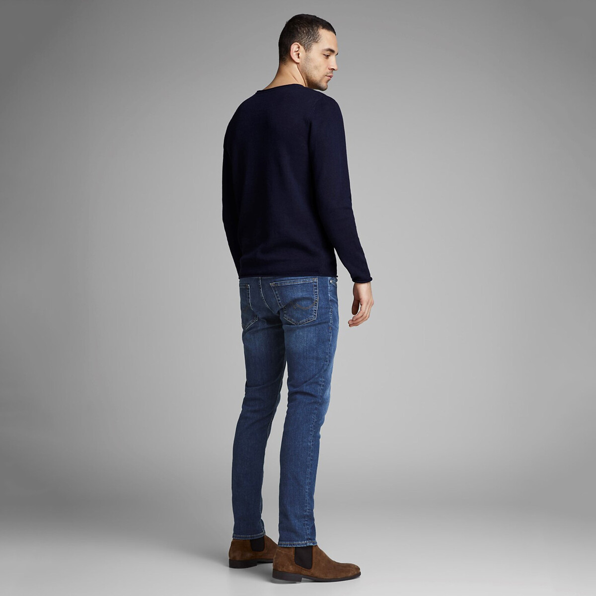 Slim stretch jeans Glenn middelblauw , JACK & JONES