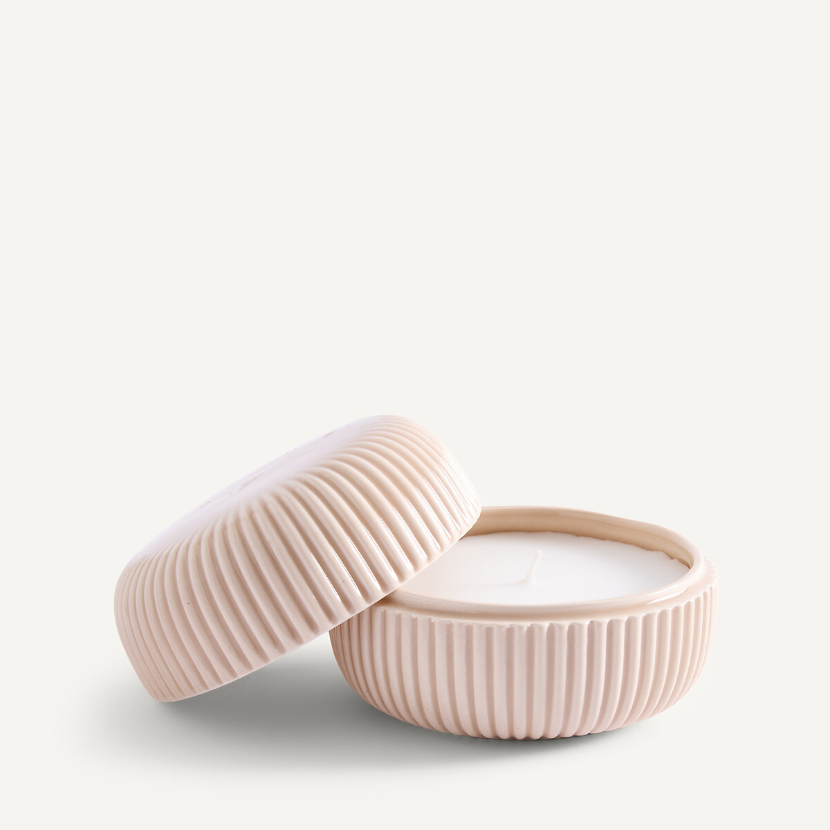 Bougie en cire parfumée, senteur florale, MIRA beige, AM.PM