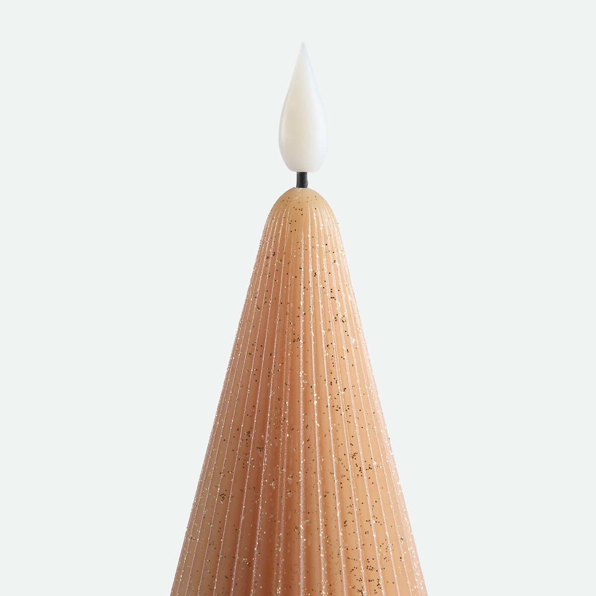 Bougie LED forme sapin, en cire pailletée, hauteur 19 cm, CASPAR moka, LA REDOUTE INTERIEURS