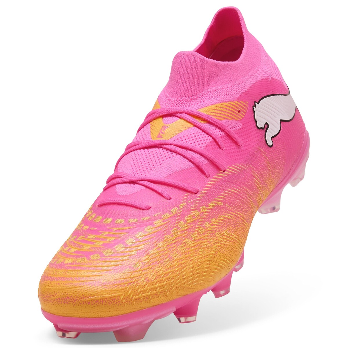 Crampones Future 9 Match FG/AG rosa/naranja, PUMA