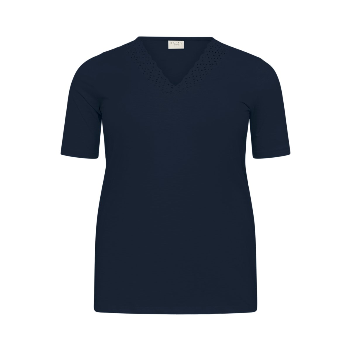 T-shirt bleu midnigth marine, KAFFE CURVE