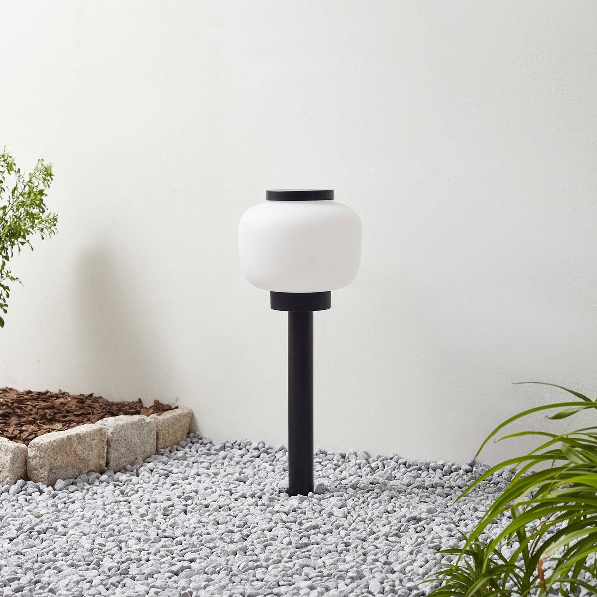 Luminaire de terrasse en aluminium moderne noir, blanc, LINDBY