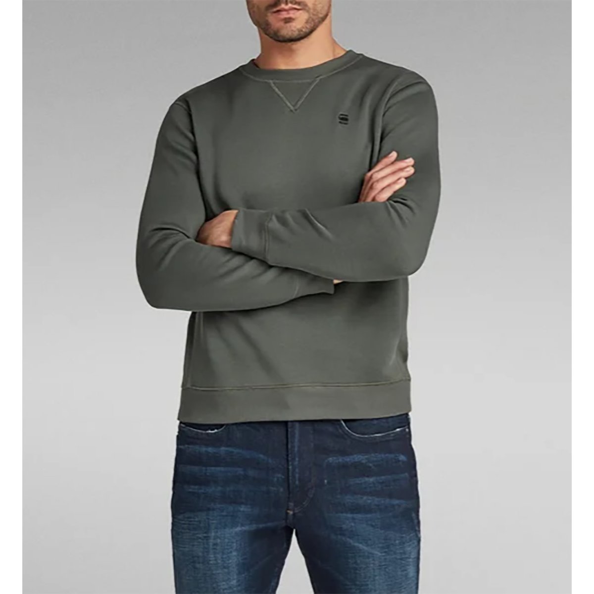 Sweat Coton Col Rond gris, G-Star RAW