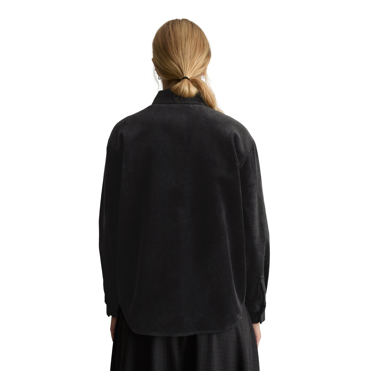 Chemisier en velours côtelé, coupe décontractée en coton stretch noir, MARC O’POLO DENIM