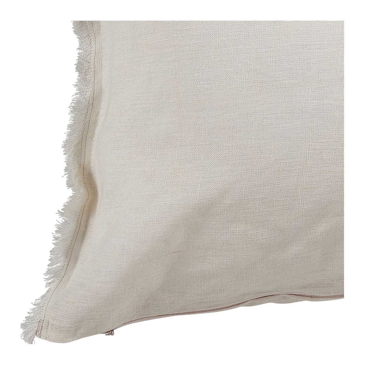 Housse de coussin en lin ivoire, BLANC D’IVOIRE