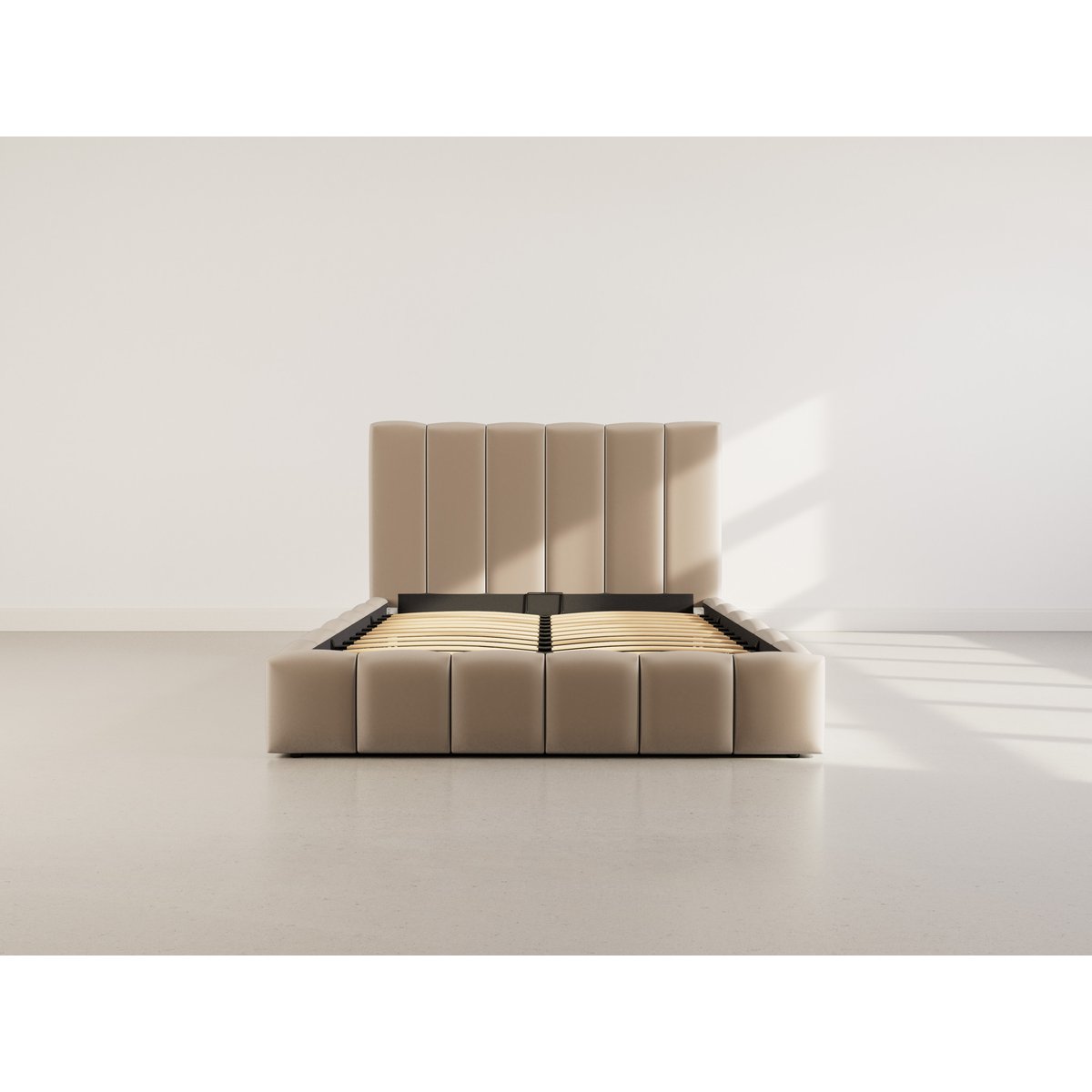 Lit coffre - MERMAID taupe, BEST MOBILIER
