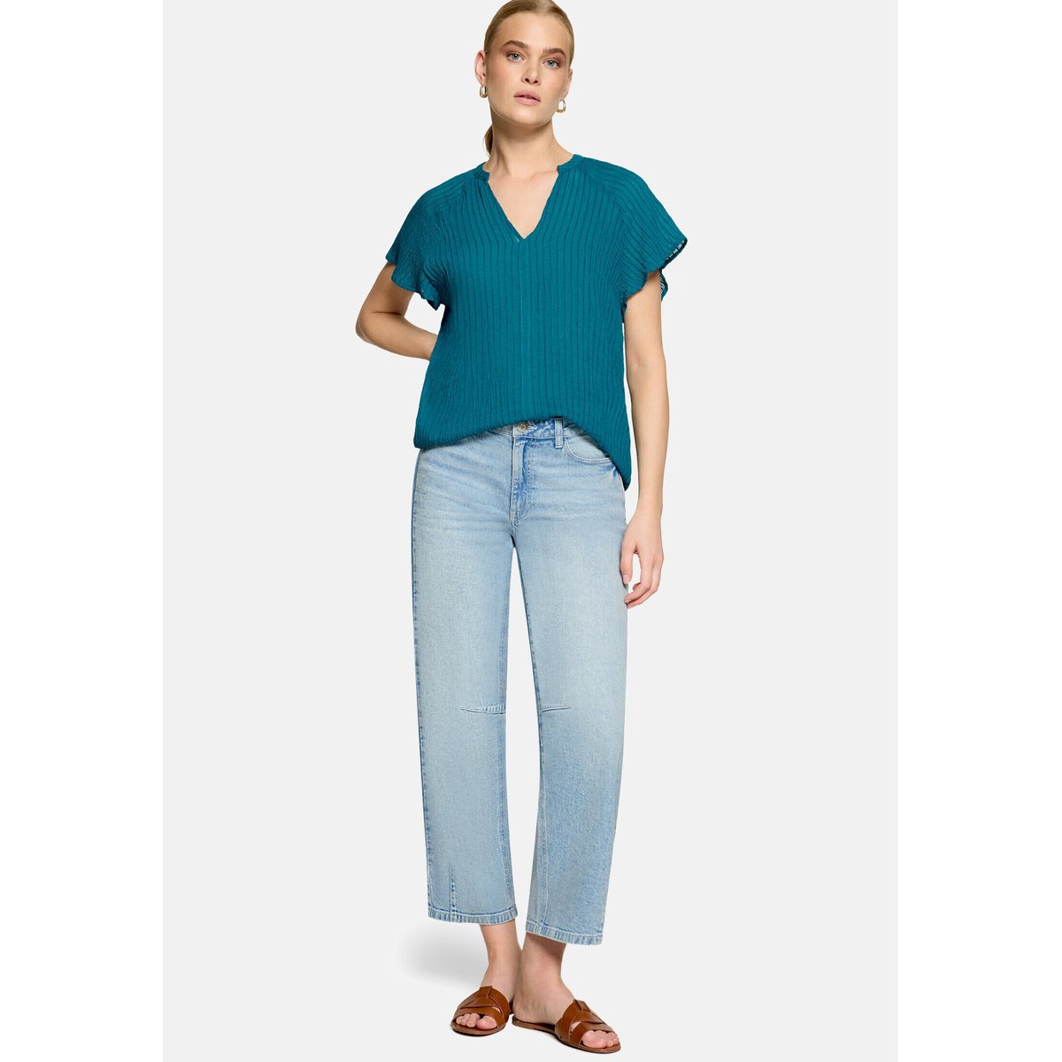 Pantalon en toile en toile deep lagoon, ZERO