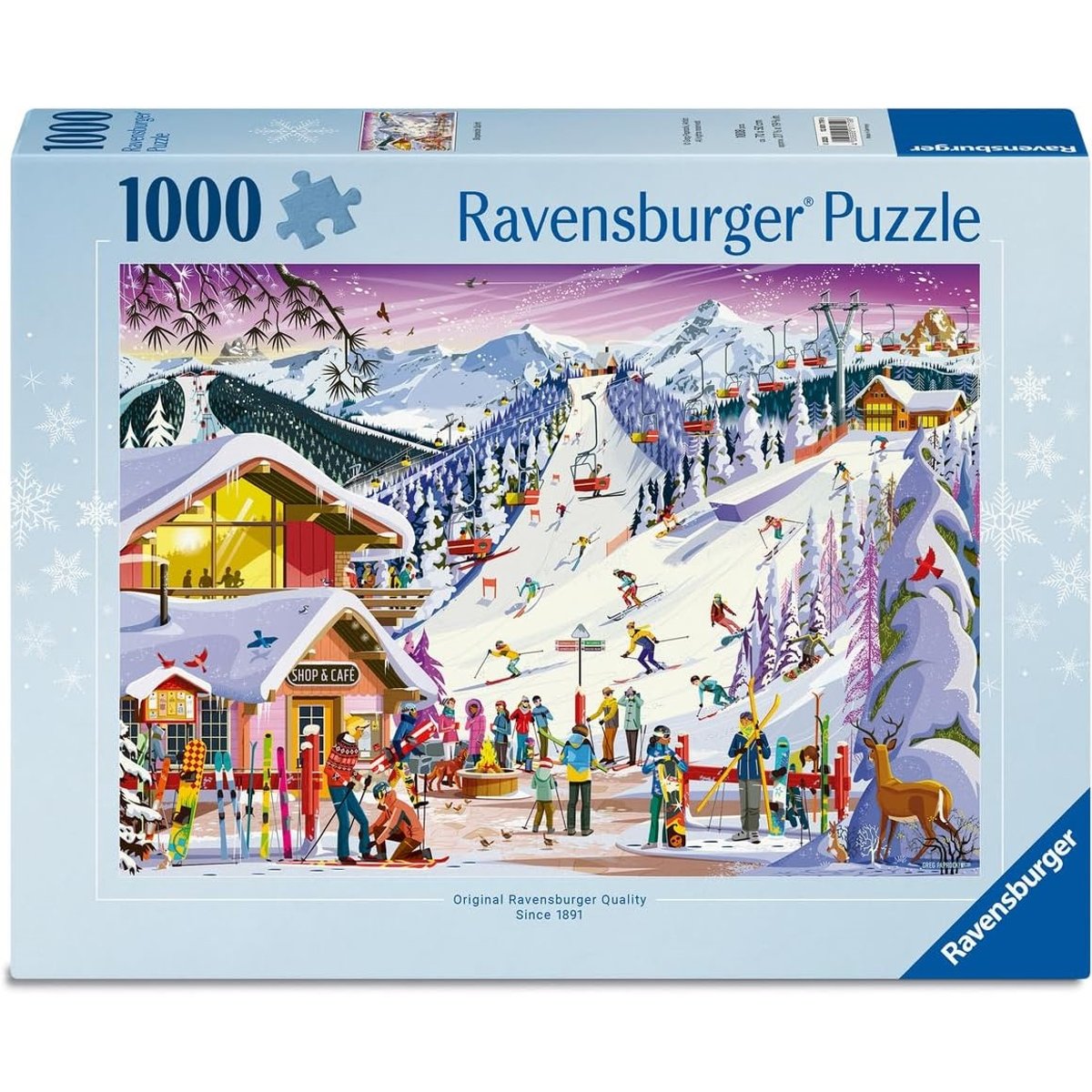 Puzzle Au rythme des pistes 1000 pcs bleu, RAVENSBURGER