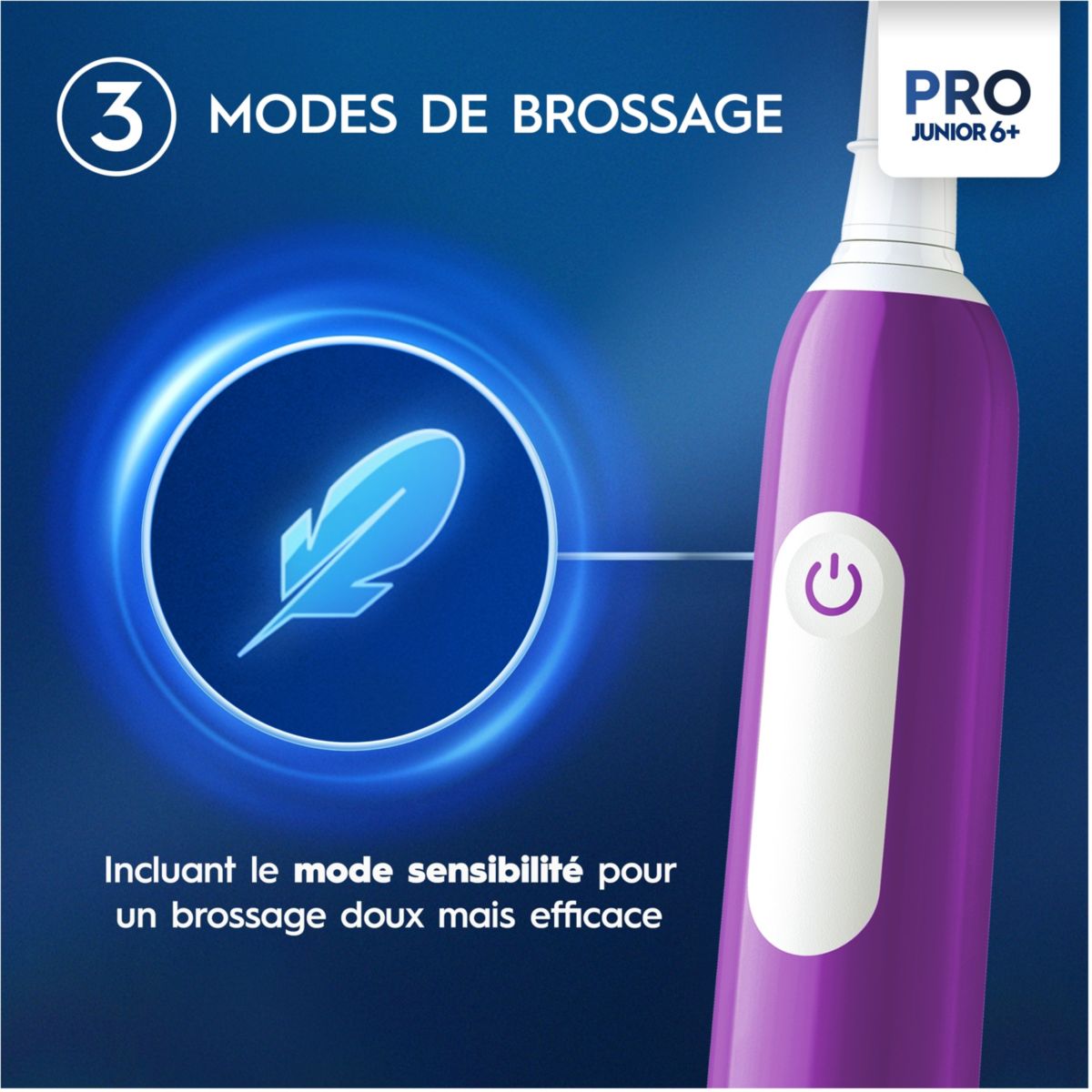 Brosse à dents électrique Pro 1 Junior Violette couleur unique, ORAL B