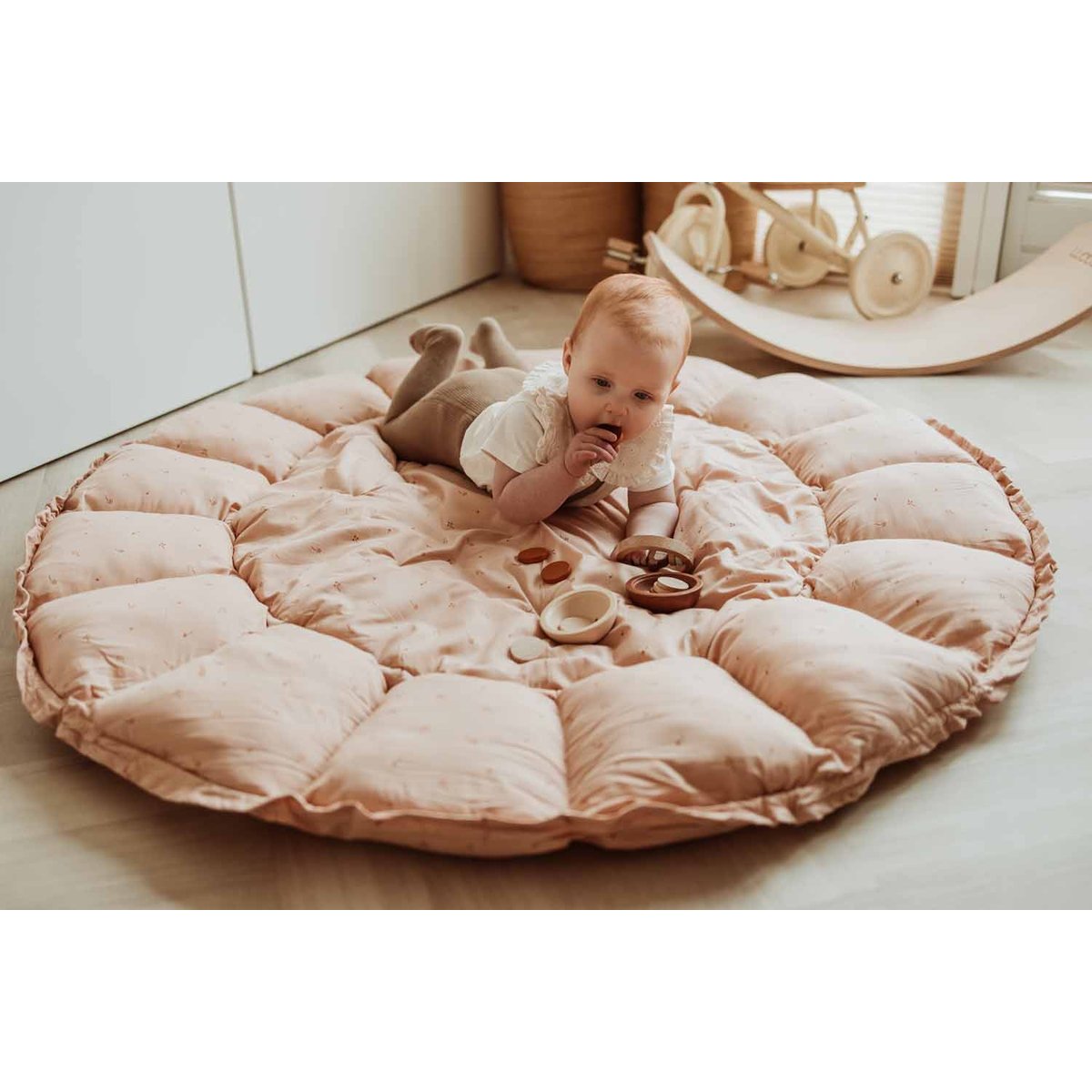 play&go - tapis d´éveil & cocon organic - fleuri rose, PLAY ET GO