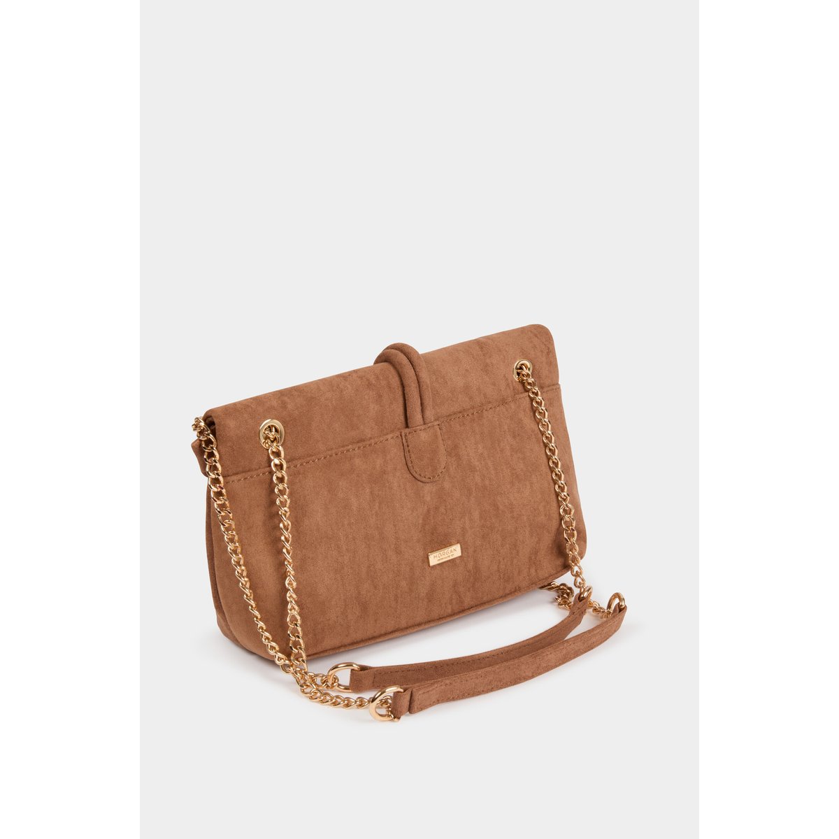 Sac bandoulière suédine camel, MORGAN