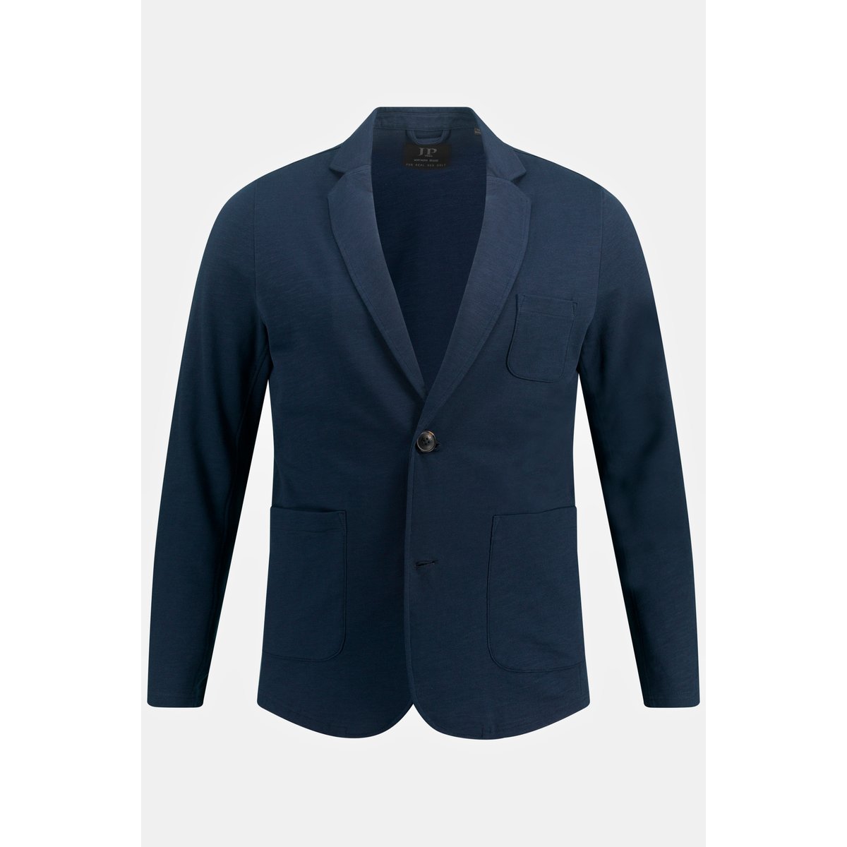 Veston en molleton flammé. Col à revers et bleu marine, JP1880