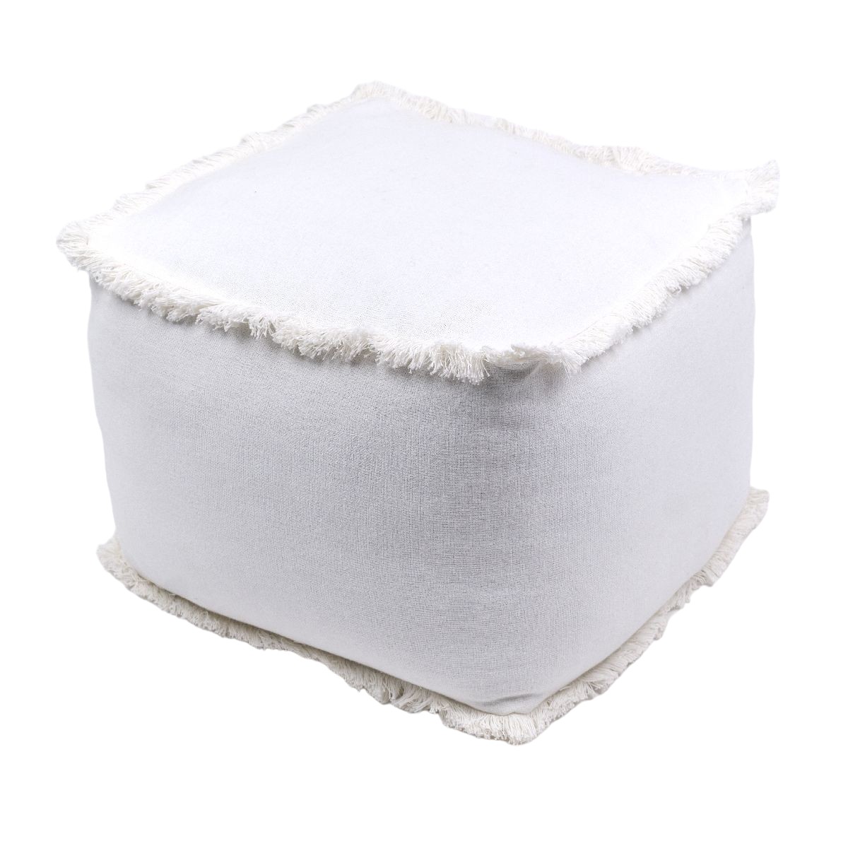 Pouf coton INDIES blanc, FACTORY