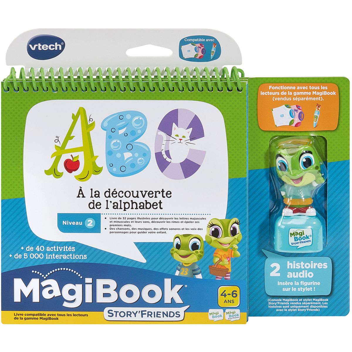Livre interactif MagiBook Story'Friends - Livre ABC couleur unique, VTECH