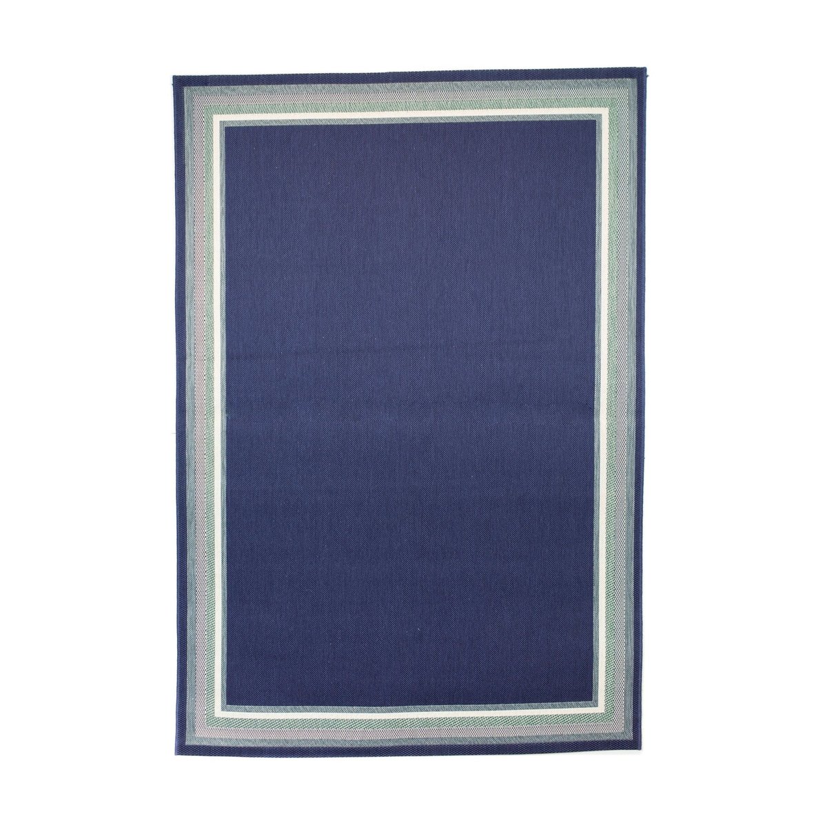 Tapis ethnique intérieur extérieur MARIN bleu naturel, AFK LIVING