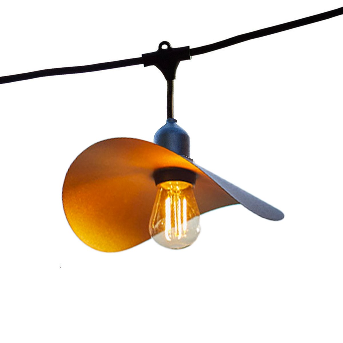 Guirlande métal twist E27 HAT doré, LUMISKY