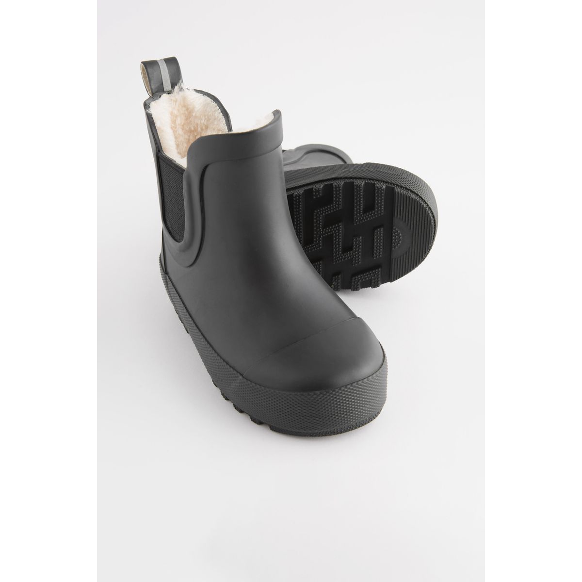 Bottines en caoutchouc avec doublure chaude noir, NEXT