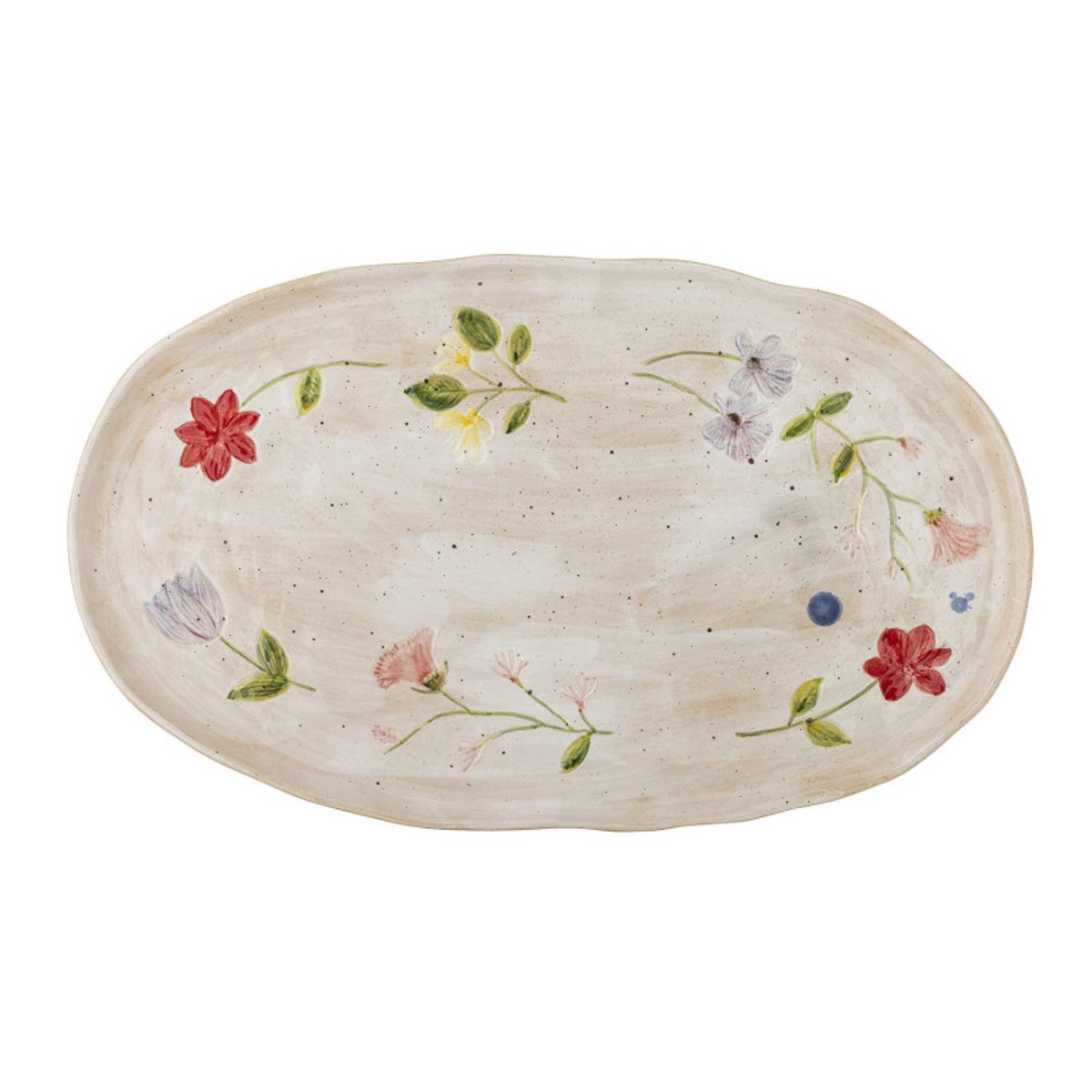 Plat de service grès floral  CAMILLA multicolore, BLOOMINGVILLE