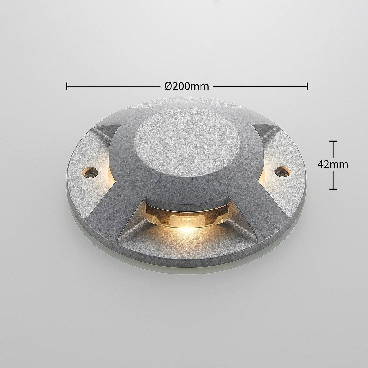 Luminaire extérieur en aluminium moderneLED argent (ral 9006), LUCANDE