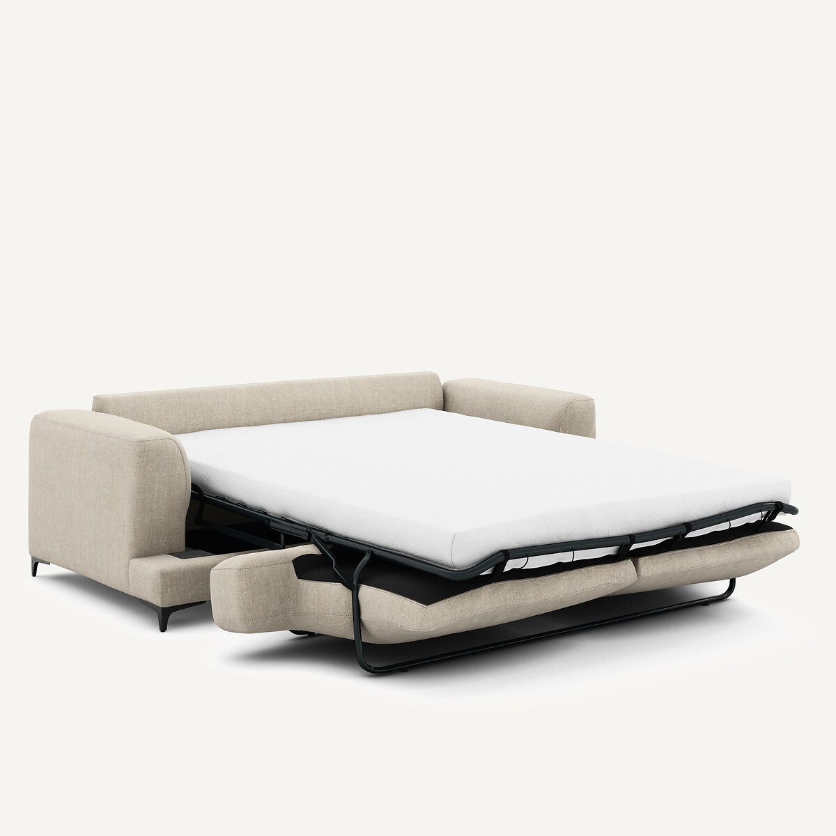 Divano letto 3P cotone lino, Marsile beige, AM.PM