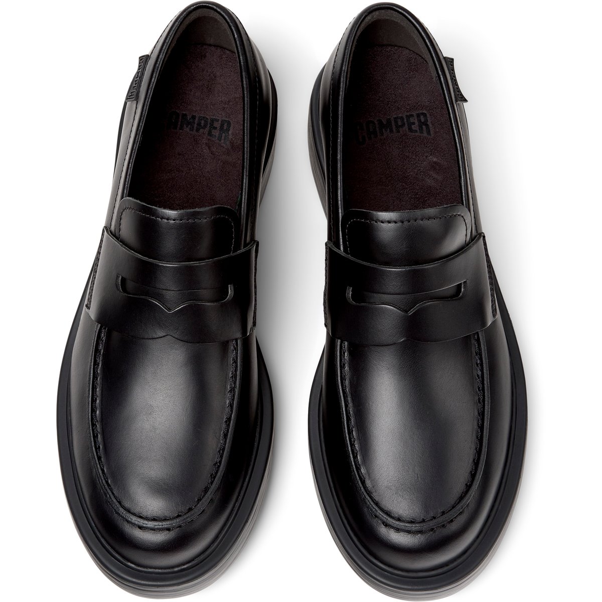 Mocassins Dean Smooth Leather noir, CAMPER