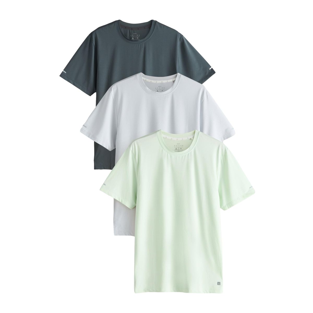 T-shirt de sport texturé active, lot 3 gris ardoise, NEXT