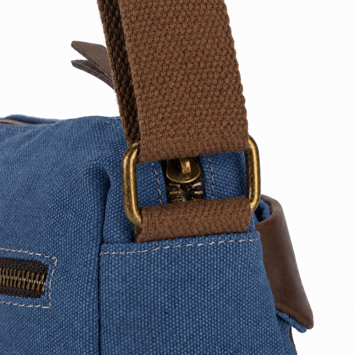 Sac trotteur en toile et cuir GARIBALDI denim, OH MY BAG