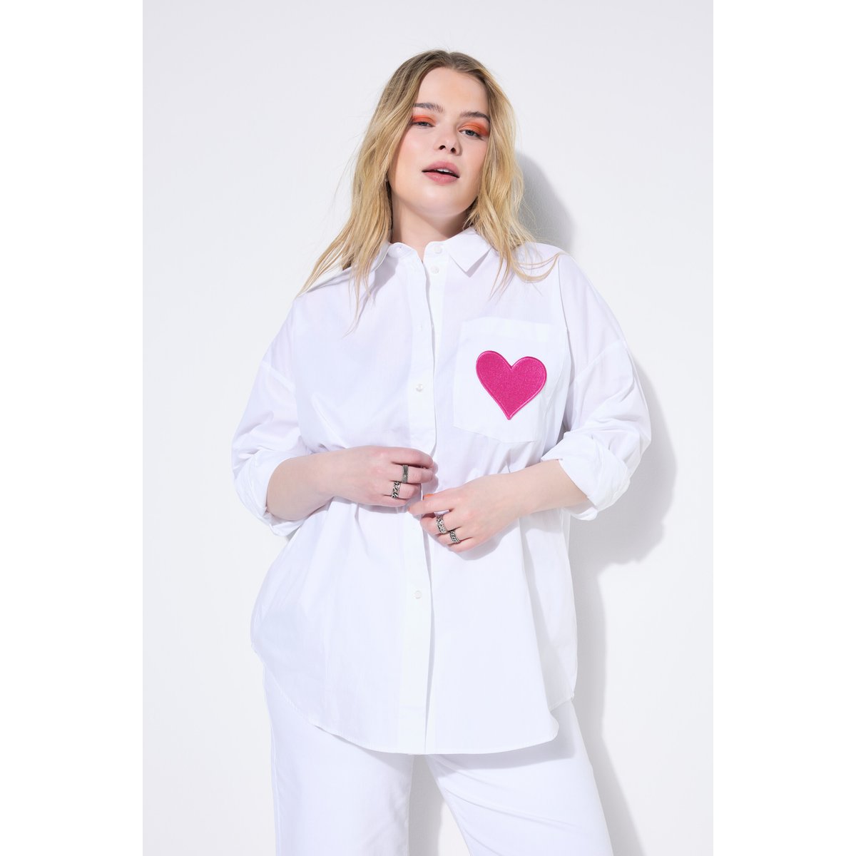 Chemisier oversize, imprimé dans le dos blanc cassé, STUDIO UNTOLD