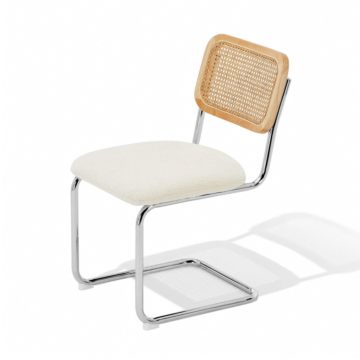 Lot de 2 chaises en velours texturé BROOKS crème, SIA HOME