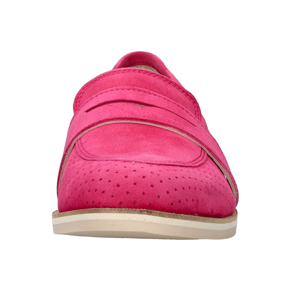 Mocassins en cuir HADELE PERF rose fuchsia 5142, MEPHISTO