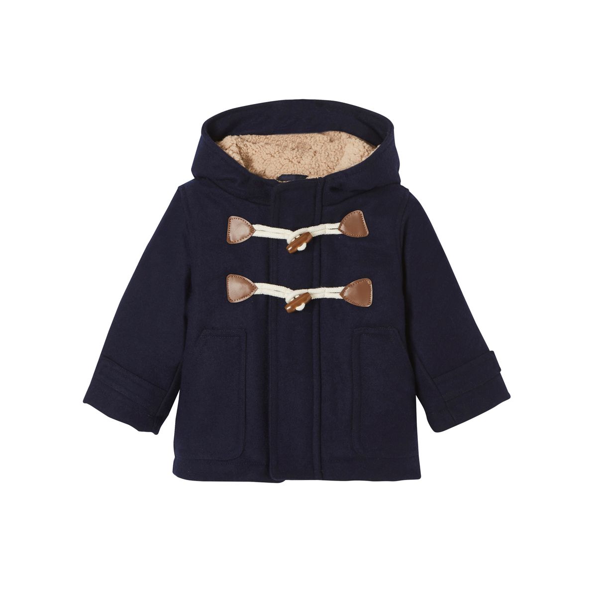 Manteau duffle-coat avec capuche encre, VERTBAUDET