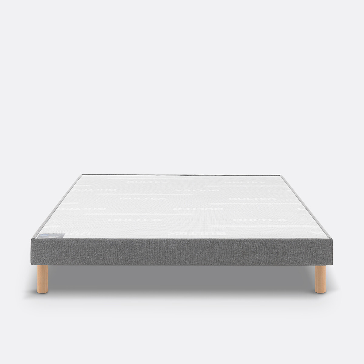 Sommier tapissier à lattes confort ferme Vigoroso tramé gris clair, BULTEX