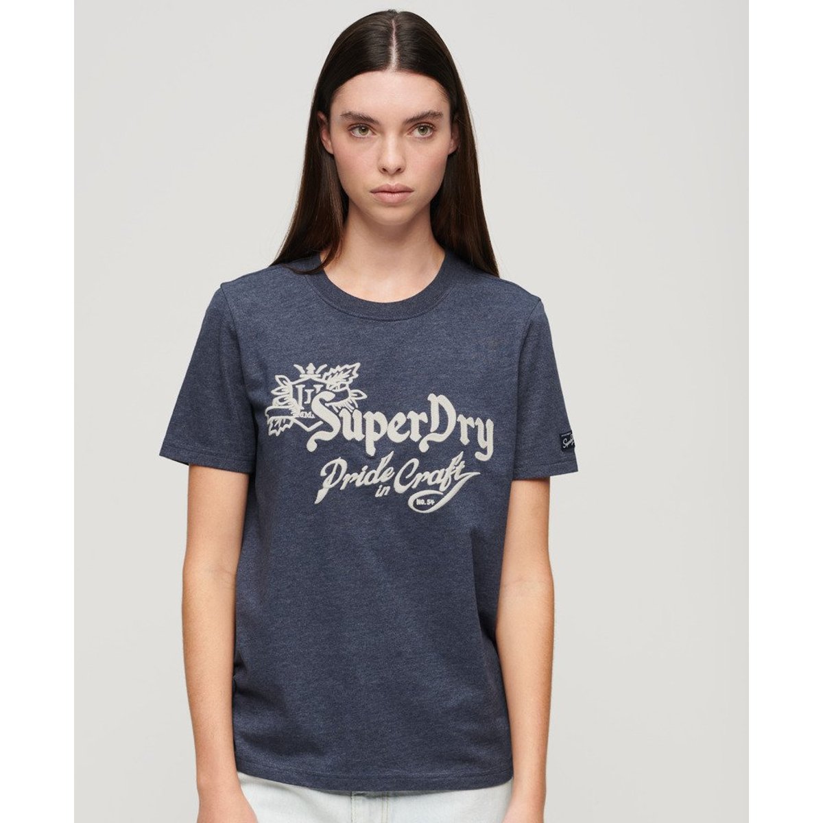 T-shirt Pride In Craft Vintage bleu marine chiné, SUPERDRY