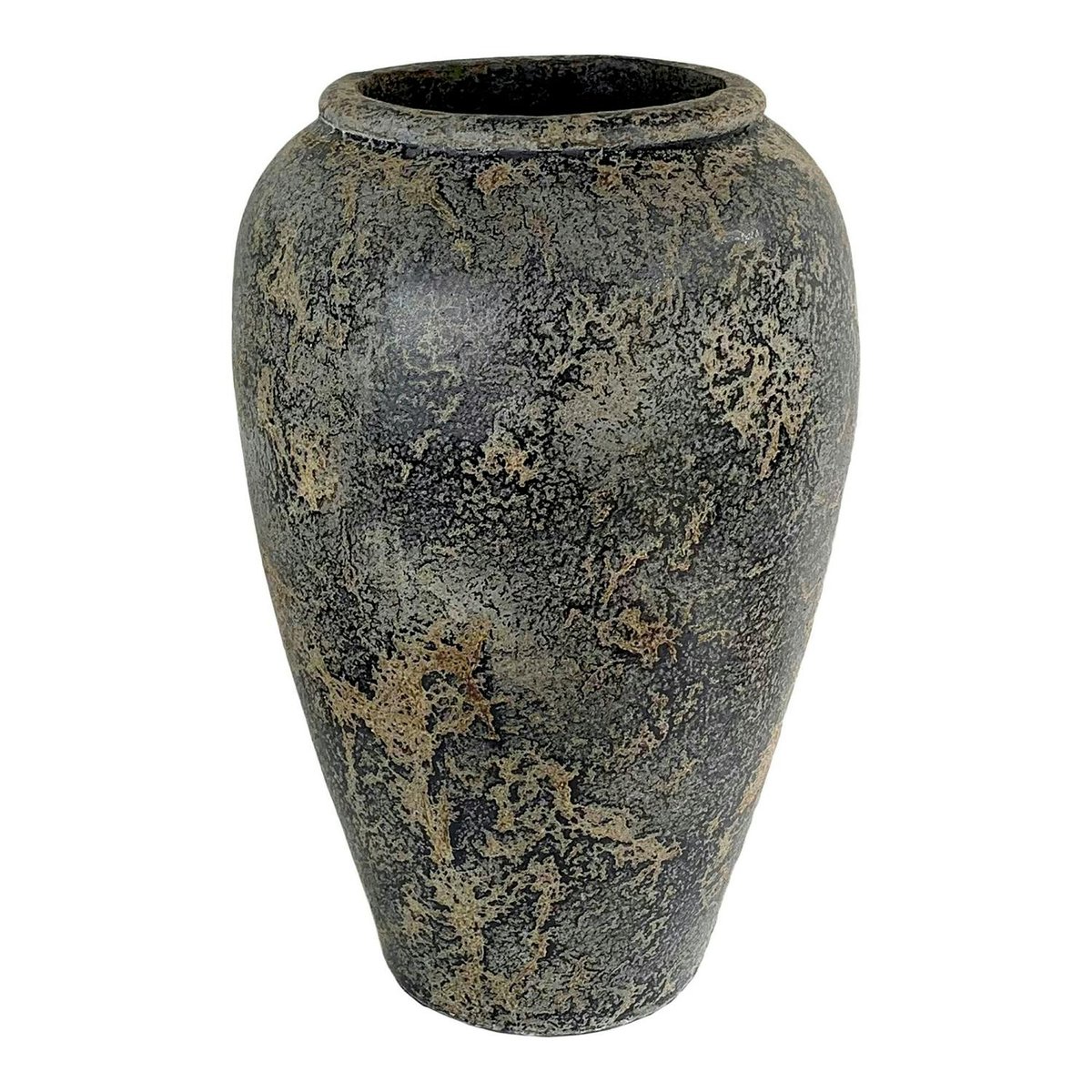 Jarre décorative en terre cuite grise effet vieilli H 69 cm gris, PIER IMPORT