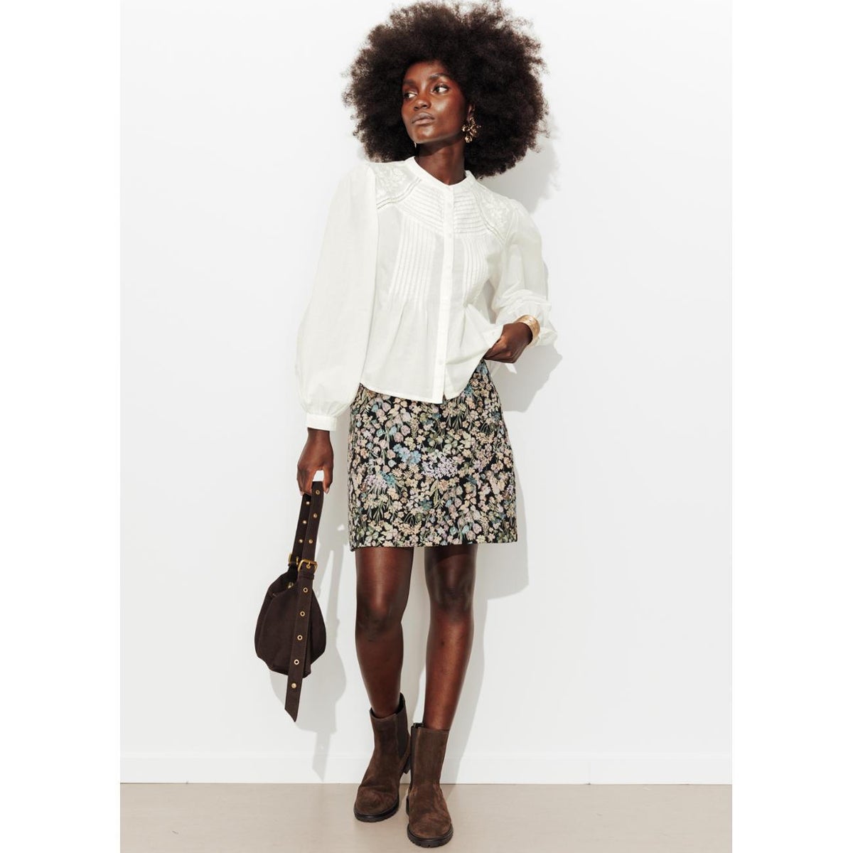 Blouse plissée romantique ecru, PROMOD
