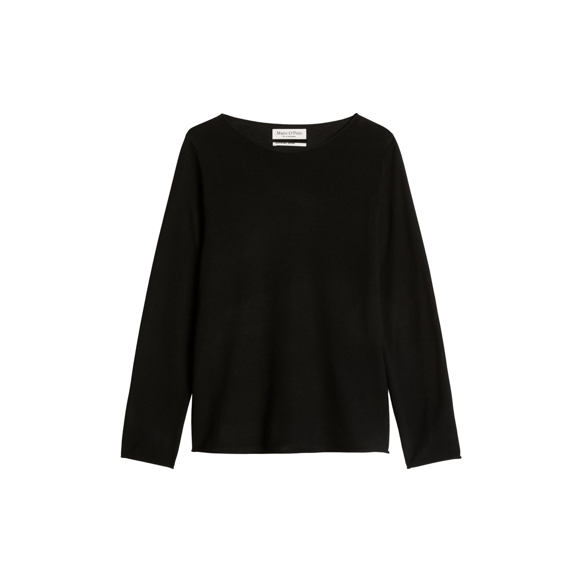 Pull en maille slim en laine mérinos douce noir, MARC O'POLO